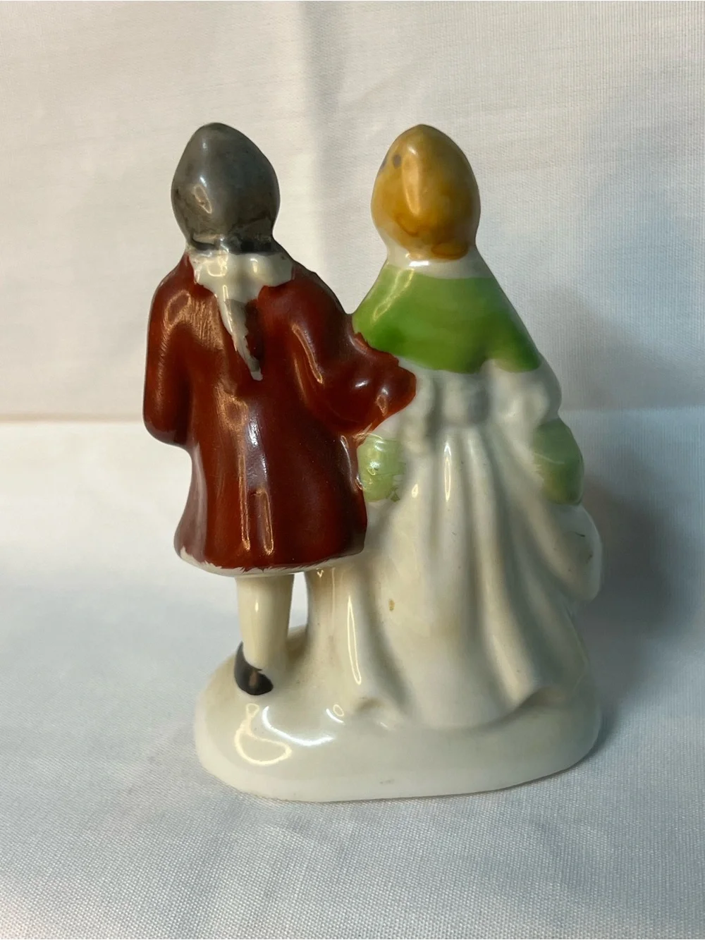 Vintage Hand-Painted Porcelain Victorian Couple Figurine